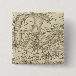 Lines and Metallic Circuit Connections in Maine 15 Cm Square Badge