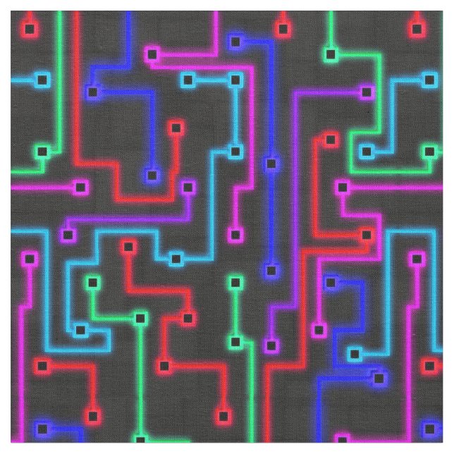 Lines And Nodes - Neon Fabric (Close Up)