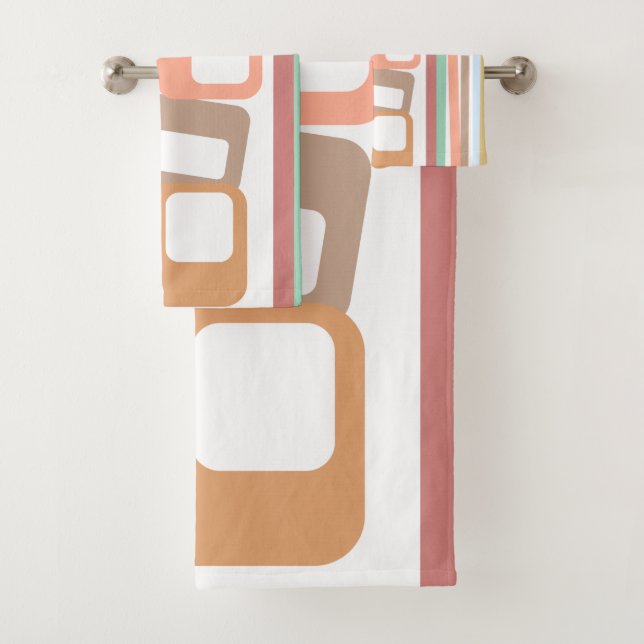 Lines and Rectangles  Bath Towel Set (Insitu)