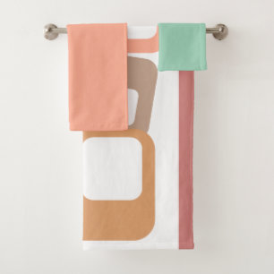 Lines and Rectangles Bath Towel Set