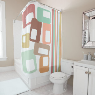 Lines and Rectangles  Shower Curtain