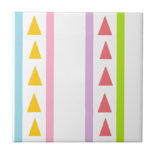 Lines and triangles pattern ceramic tile