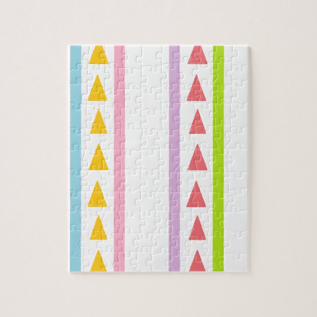 Lines and triangles pattern jigsaw puzzle (Vertical)