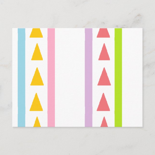 Lines and triangles pattern postcard (Front)