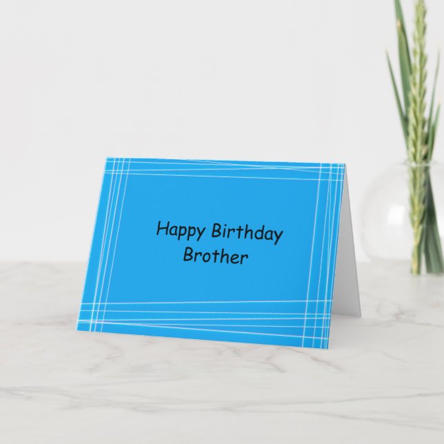 Lines Brother Birthday Card (Front)