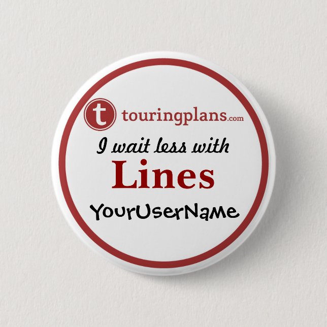 Lines Button - Design 2 (White) (Front)