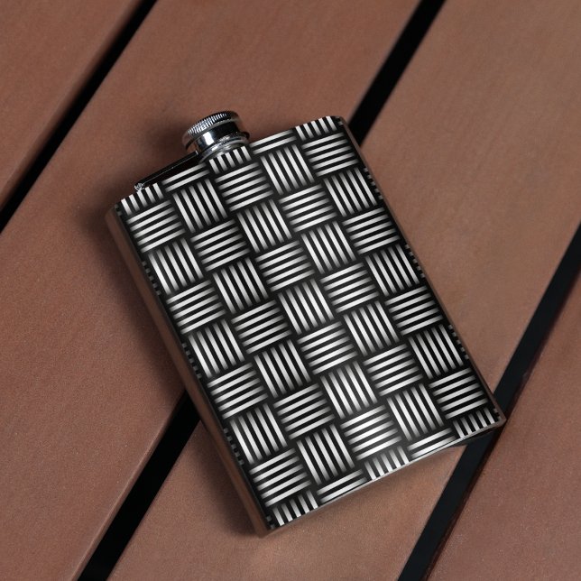 Lines Intersecting Art Hip Flask (line art flask)