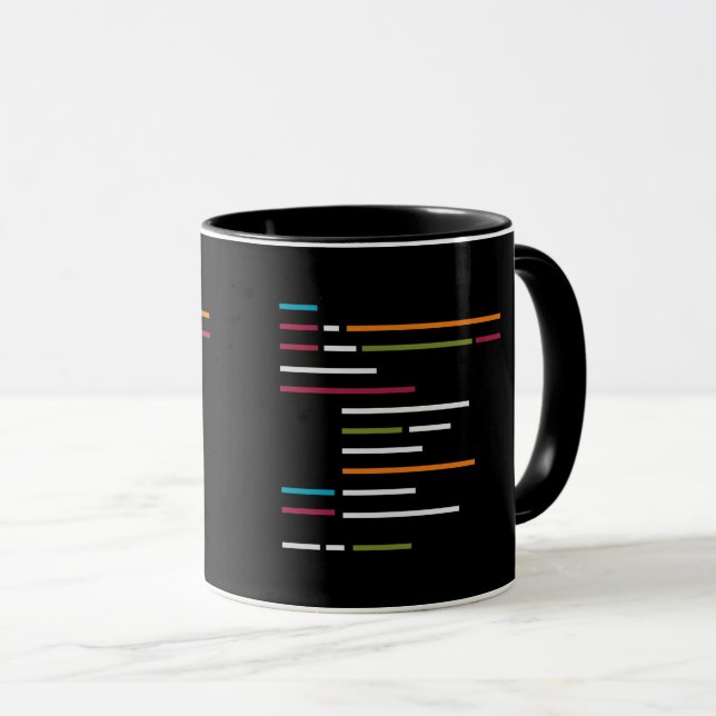 Lines of Code on Dark Mode for Programming Lovers  Mug (Front Right)