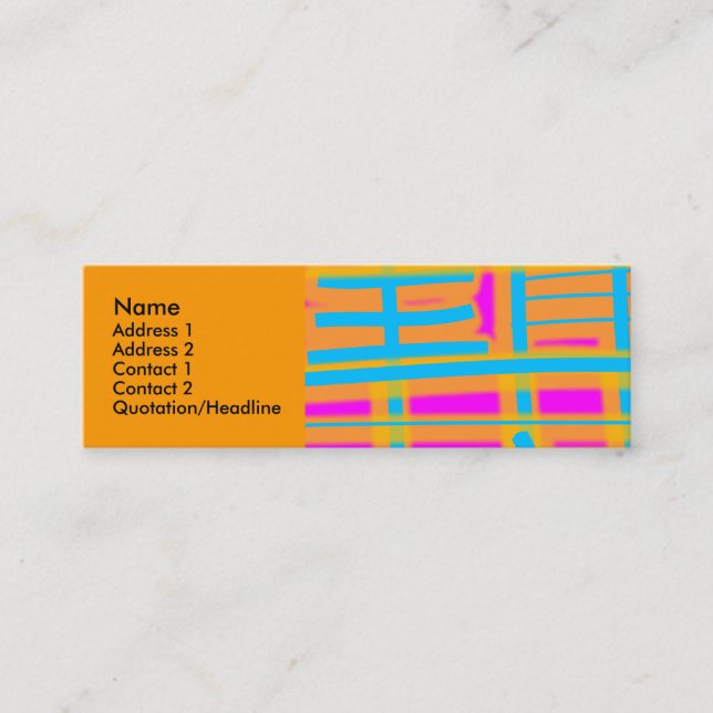 "Lines of Communication" Abstract Mini Business Card (Front)