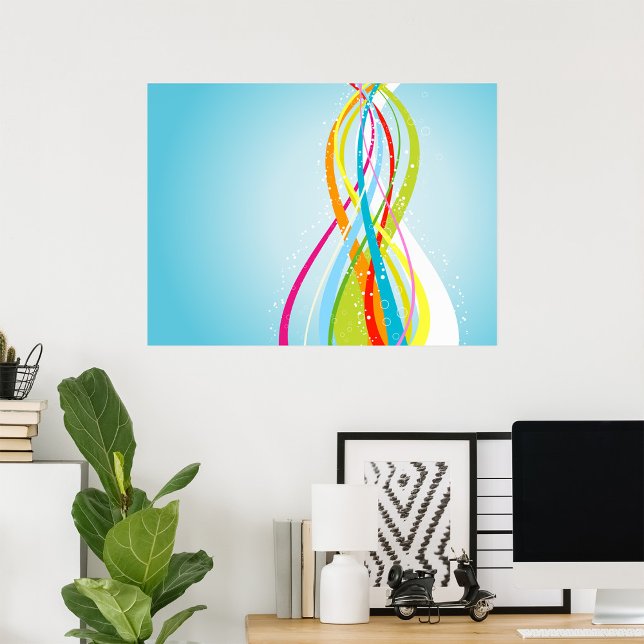 Lines of Rainbow Colours Poster (Creator Uploaded)