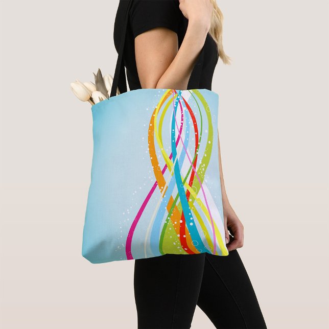Lines of Rainbow Colours Tote Bag (Creator Uploaded)