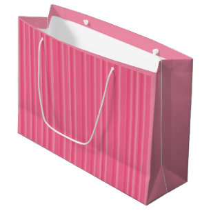 Lines of Shades of Pink Large Gift Bag