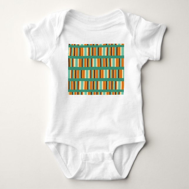 Lines of Stripes  Baby Bodysuit (Front)