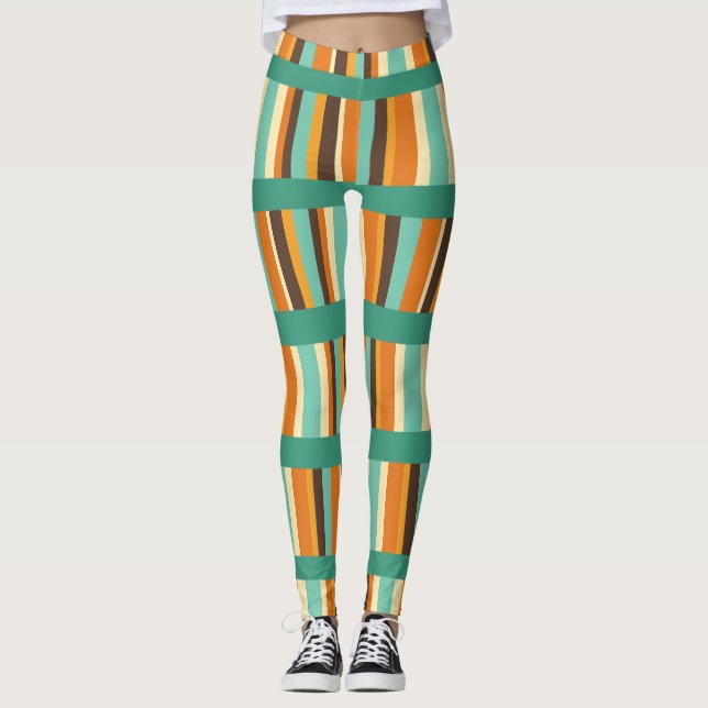 Lines of Stripes  Leggings (Front)