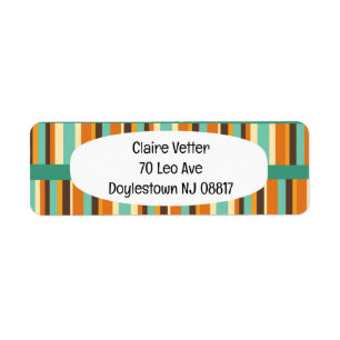 Lines of Stripes  Return Address Label