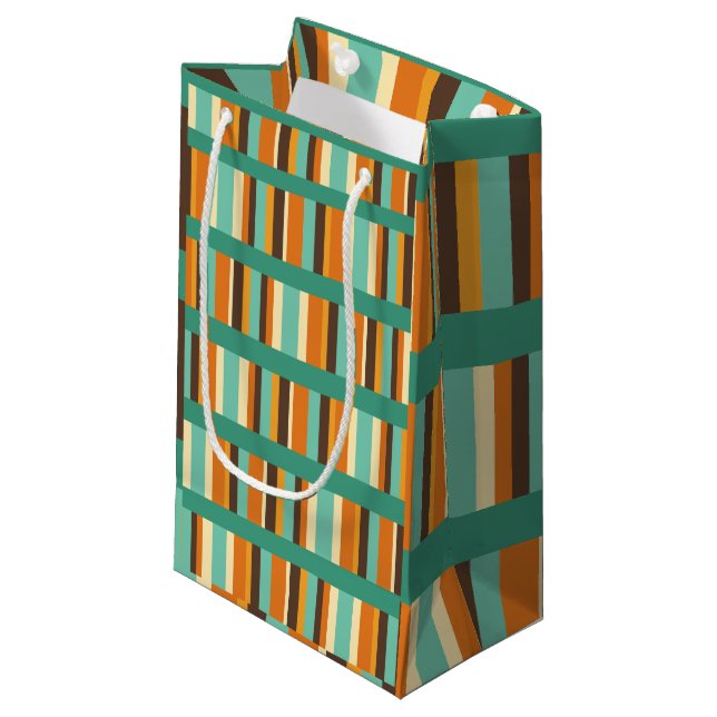 Lines of Stripes  Small Gift Bag (Front Angled)