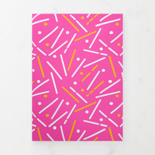 Lines Pattern 1 Tri-Fold Holiday Card