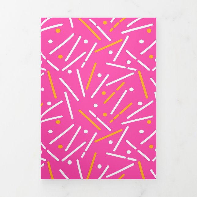 Lines Pattern 1 Tri-Fold Holiday Card (Cover)