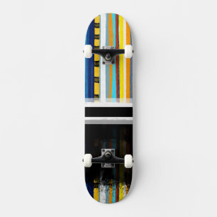 Lines rainbow splatter melting skateboard
