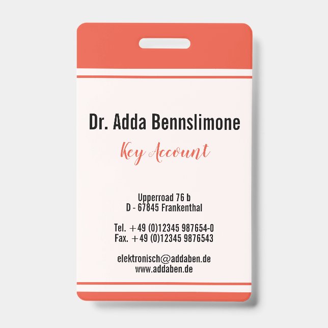 Lines Red Series ID Badge (Front)