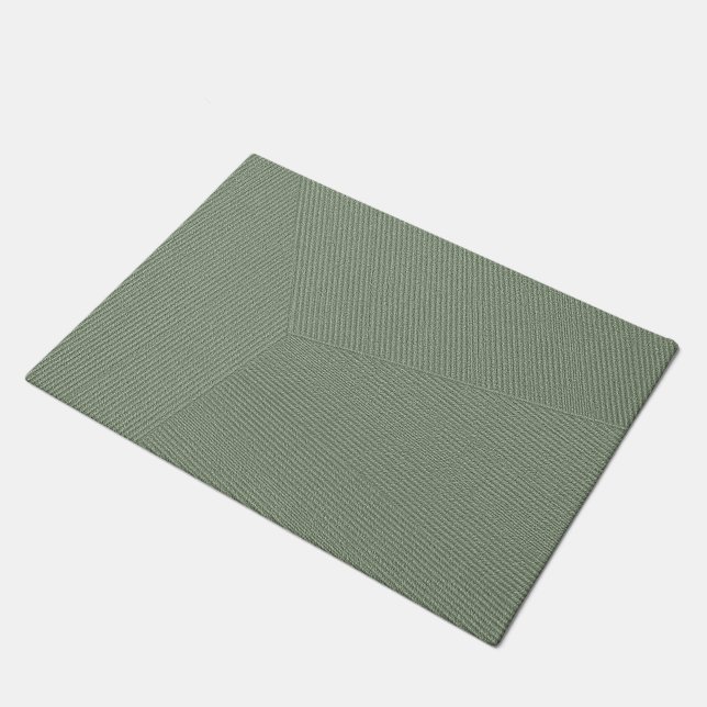 Lines Sage Green Doormat (Angled)