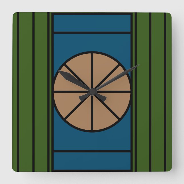 Lines Square Wall Clock (Front)