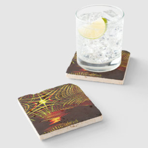Lines that repeat in wave and light effect? stone coaster