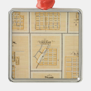 Lineville, Derby, Glidden, Ames, Conway Metal Ornament