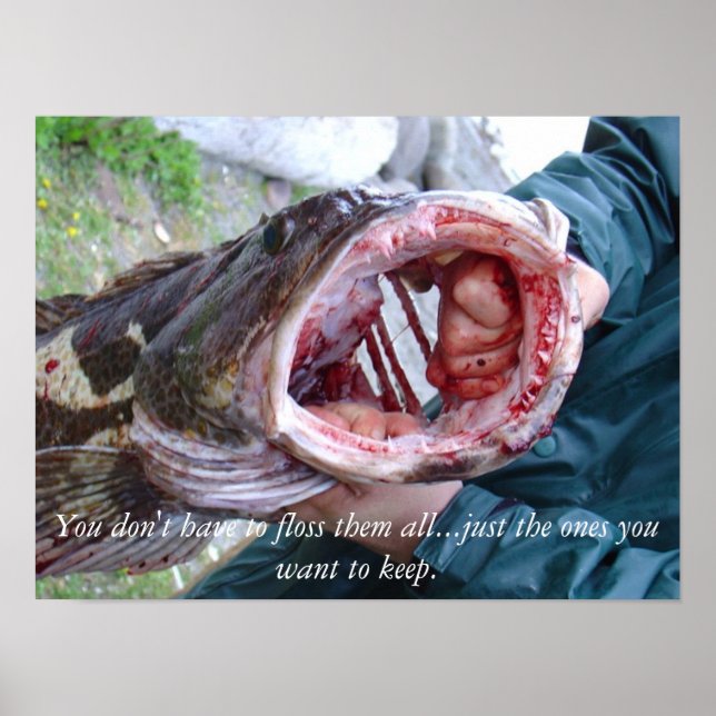 Ling cod poster at the Washington coast. (Front)