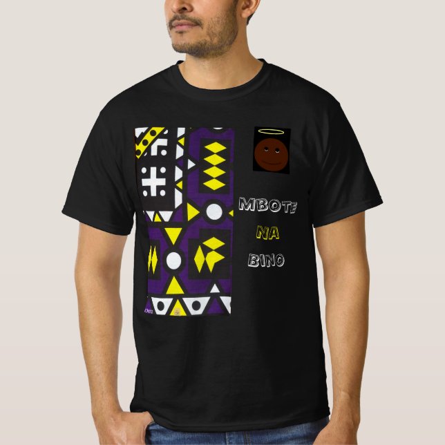 Lingala T-shirt - Mbote na bino (Front)