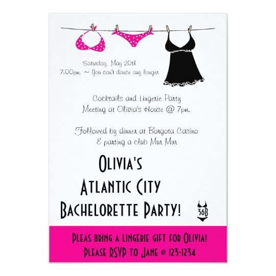 Lingerie Bachelorette Invitation