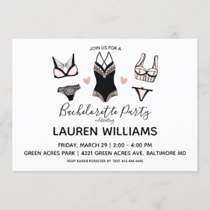 Lingerie Bachelorette Party Invitation