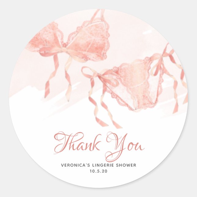 Lingerie Blush Bridal Gift Tags (Front)