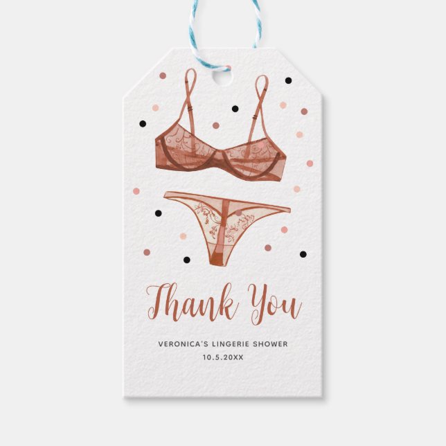 Lingerie Blush Bridal Gift Tags (Front)