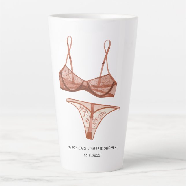 Lingerie Blush Bridal Latte Mug (Front)