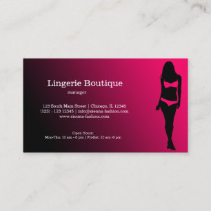Lingerie Boutique Business Card