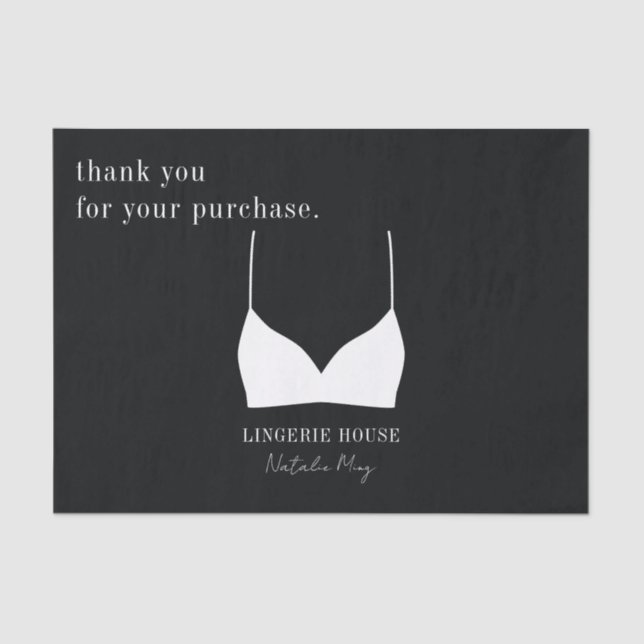 Lingerie Boutique thank you Tissue Paper (Front)