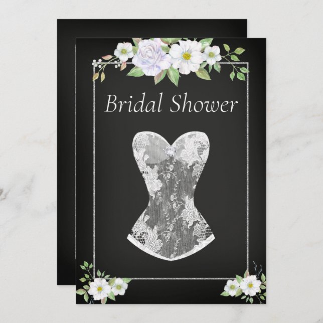 Lingerie Bridal Shower Invitation (Front/Back)
