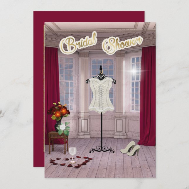 Lingerie Bridal Shower Invitation (Front/Back)