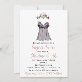 Lingerie Bridal Shower Invitation