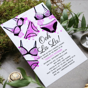 Lingerie Bridal Shower Panty Bachelorette Party Invitation