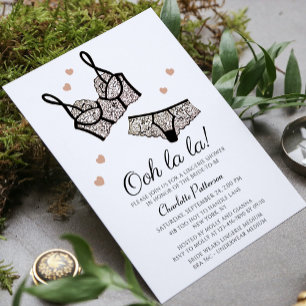 Lingerie Bridal Shower Panty Bachelorette Party Invitation