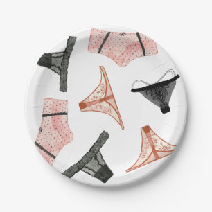 Lingerie Bridal Shower  Paper Plate