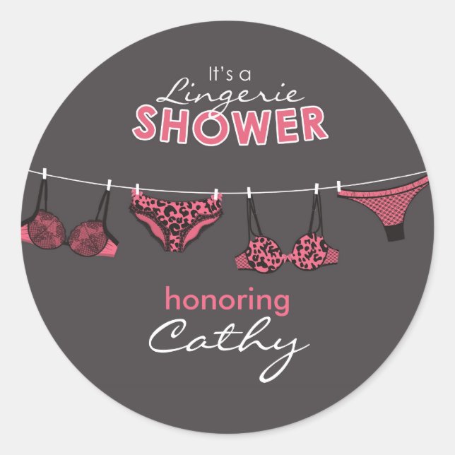 Lingerie Bridal Shower Sticker (Front)