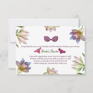 Lingerie Bridal Shower Thank You Card