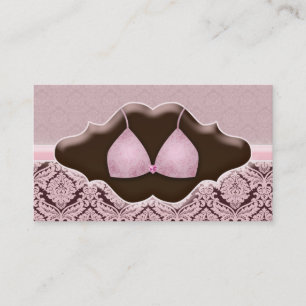 Lingerie Business Card Damask Bra