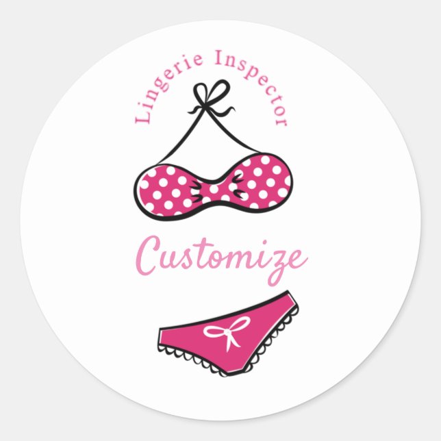 Lingerie Inspector Thunder_Cove Classic Round Sticker (Front)