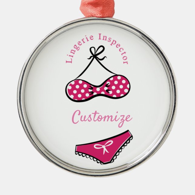 Lingerie Inspector Thunder_Cove Metal Ornament (Front)
