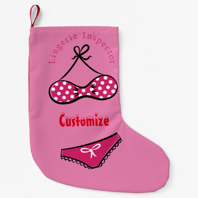 Lingerie Inspector Thunder_Cove  Small Christmas Stocking (Front)