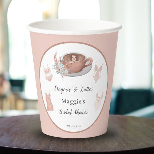 Lingerie & Lattes Bridal Shower Paper Cups